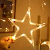 Luces de Cortina de Luna y Estrella, Luces de Estrella y Luna, Luces LED Decorativas para Habitación Festiva, Luces de Tira de Hielo Impermeables para Exteriores