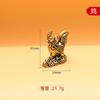Tendência Nacional Doze Zodíacos Joias Chaveiro Pingente Ornamentos Estilo Chinês Latão Retrô Acessórios DIY Atacado Criatividade