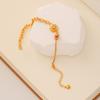 Nueva Pulsera de Camelia de Oro Arena Circonita Moderna y Exquisita Retro Lujo Accesible Versátil Nicho de Alta Gama Elegante Joyería de Mano