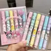 Marca-texto Sanrio, Caneta colorida Kuromi, Marcador para estudante, Marcador multifuncional de alto valor