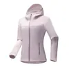 Chaqueta softshell ligera para mujer para exteriores, cortavientos, impermeable, transpirable, con capucha, adecuada para otoño e invierno, e ideal como prenda exterior para senderismo o montañismo