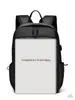 Mochila de Viagem de Poliéster com Porta de Carregamento USB Impermeável Grande Capacidade Bolsa para Laptop para Homens Mulheres Escola Caminhada