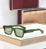 Gafas de Sol Cuadradas de Lujo Hechas a Mano Kirwin Jmm Moda Transfronteriza Esmeralda para Hombres y Mujeres Gafas de Sol de Moda Top