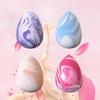 Esponja de Maquillaje de Color Mixto para Tienda de Belleza Forma de Calabaza Gota de Agua Bicolor Salmón Borla para Polvo Delicada Maquillaje sin Polvo Huevo Color Degradado Borla para Polvo