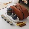Juego de Té de Viaje, Taza Rápida, Taza de Té de Lujo Ligero para Exteriores, Juego Pequeño, Regalo de Negocios, Regalo Souvenir