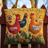 2026 Nueva Serie Transfronteriza de Pollo Estampado Digital Bolso Tote Acolchado de Hombro de Moda