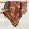 Rao Yun 2026 Coleção Nova Primavera Seda Artificial Lã Floral Retrô Lenço Quadrado 70cm Xale Cachecol de Pescoço Atacado