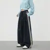 26 Nueva colección de otoño: pantalones casuales de pierna ancha para exteriores, a rayas, con bloques de color, deportivos, simples, unisex, para parejas