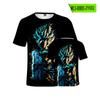 Camiseta de manga corta de Dragon Ball Super Saiyan Goku, ropa informal de anime para adultos y niños.