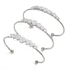 Pulseira Jieding de Aço Inoxidável Prata com Zircônia Cruz Europeia e Americana Atacado Transfronteiriço Pulseira de Joia para Mulheres Pulseira Aberta de Luxo Leve