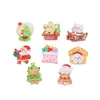 Animales Lindos de Navidad Dibujos Animados Hecho a Mano DIY Accesorios para Joyería Pegamento de Crema Resina Accesorios Pequeños Paquete de Materiales para Pasadores