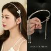 Diadema tocado femenino borla horquilla estilo antiguo accesorios para el cabello hanfu aretes falsos diadema de mariposa de diamantes de imitación nuevo tocado 2023