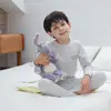Pijama para niños, suave y cómodo, conjunto de ropa de otoño para niños, algodón puro, para bebés y niños pequeños, conjunto de ropa interior térmica para estudiantes, suéter de algodón para niñas