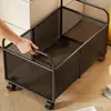 Estantería para debajo del escritorio, cesta de almacenamiento para libros, caja de almacenamiento multifuncional para uso doméstico, móvil con ruedas, revistero
