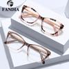 97796 Lámina para Gafas Anti-luz Azul Propiónico Transfronteriza Color Montura Óptica Tendencia Pin CP Marco para Miopía de Mujer Europeo y Americano