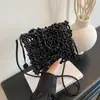 Doce Tendência Design de Nicho Francês Bolsa Quadrada Pequena de Mão Moda Casual Retro Personalidade 2026 Bolsa Pequena de Palha