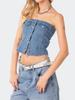 Chaleco vaquero ajustado y sexy para mujer, suministro transfronterizo de comercio exterior europeo y americano.