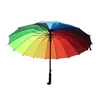 Guarda-chuva manual atacado de 16 varetas arco-íris, guarda-chuva de tamanho grande, tecido resistente a impactos, guarda-chuva para publicidade, presente promocional, guarda-chuva automático reto resistente ao vento