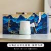 Taza de cerámica Qianli Jiangshan con tapa para separar té, ideal como regalo para la oficina o el negocio en la montaña Chaoyuan.