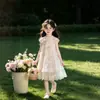 Vestido para Niñas 2026 Nuevo Verano Nuevo Estilo Chino Hanfu Vestido Qipao Infantil Vestido de Princesa para Niña Pequeña