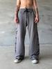 Pantalones Rectos de Espuma Estampada Personalizados Estilo Ins Transfronterizo Europeo y Americano para Hombres y Mujeres Pantalones Casuales de Pierna Ancha Estilo Hip-Hop Callejero