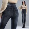Leggings Imitação Jeans para Mulheres para Usar como Roupa Externa, Leggings Estampadas Slim e Versáteis Outono e Inverno, Calças Lápis de Cintura Alta Tamanho Grande Transfronteiriço