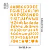 Adesivos de letras em inglês de 0,5 polegada, tamanho pequeno, para decorar cartões de felicitações, materiais de scrapbooking e adesivos de letras para scrapbook