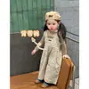 Roupa de Primavera para Meninas, Macacão Leopardado Estiloso Street Style, Roupas da Moda para Passeio de Bebê, Casual..