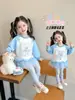 Conjunto de Otoño para Niña Elegante Malla Niños Elsa Princesa Sudadera Vestido Primavera Otoño Bebé Niña Leggings Conjunto de Dos Piezas