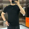 Camiseta Casual da Moda Versátil Tendência de Marca de Alta Qualidade Amiga da Pele de Manga Curta Estilo Business Transfronteiriça de Verão