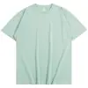 Camiseta de manga corta de algodón blanco puro de peso pesado 300g, ajuste holgado de verano, hombros caídos, estilo básico unisex, camiseta para pareja