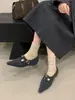 Zapatos de felpa grises con punta y plataforma estilo Chanel para mujer, nuevos mocasines de algodón estilo francés Mary Jane para otoño e invierno