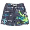 Pantalones de Playa para Hombre Secado Rápido Sueltos Dibujos Animados 3D Talla Grande Pantalones de Playa Ropa de Pareja Pantalones Cortos Estampados de Cinco Puntos Venta Directa de Fábrica