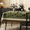 Toalha de Mesa Vintage Estilo Francês com Toque de Luxo Leve e de Alta Qualidade, Impermeável, à Prova de Óleo, Lavável, Retangular para Mesa de Centro, Melhora o Ambiente