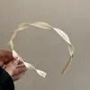 Exclusivo Aro de Cabelo Fino de Tecido Espiral Design Feminino Novo Simples Faixa de Cabeça Sensação de Alto Padrão Acessórios de Cabelo para Uso Diário