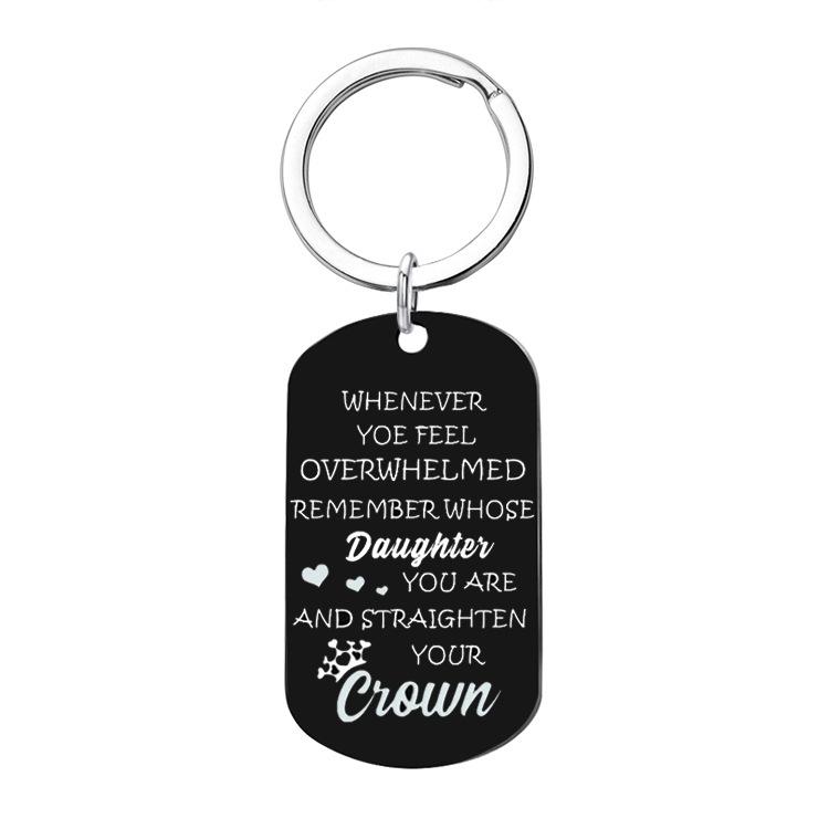 黑色女儿钥匙扣