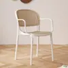 Cadeira de jantar para casa cadeira de jantar comercial cadeira de rattan de plástico cadeira de rattan cadeira de rattan usada cadeira com encosto banco respirável para exterior