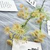 Planta verde de simulación de encaje de 4 tenedores, decoración de boda, accesorios de pared de flores, fotografía del hogar, flores falsas blancas, directa de fábrica