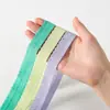 Tirantes de Lencería con Borde de Jacquard Disponibles en Fábrica, Bandas Elásticas Plegadas Creativas en Forma de Media Luna, Tirantes de Lencería Elásticos Teñidos a Medida Multicolor