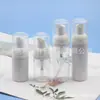 Botella de mousse transparente, 50 ml, botella de espuma blanca para jabón de manos, champú y gel de ducha