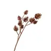 Flores Artificiales de Bronce Cubo de Bendición de Año Nuevo Arreglo Floral Adornos de Navidad Hojas de Dinero Hojas de Abanico Plateado Decoración Floral para Salón de Bodas