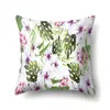 Funda de Almohada de Poliéster Decoración de Plantas Hogar Estampada Cojín Lumbar de Coche Funda de Cojín para Sofá Mesita de Noche QTA10