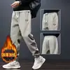 Pantalones deportivos jogger con forro polar para hombre, estilo nuevo 2026, de nicho transfronterizo, pantalones casuales para hombre