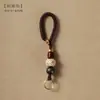 Llavero Creativo para Coche Colgante Cuerda para Colgar Wen Play Colgante de Cobre Nudo de Diamante Nudo Plano Joyería Tejida a Mano con Cuerda