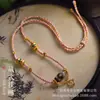 Cuerda para Colgante de Xizang Cuerda para Colgante Tianzhu Tejida a Mano Juguete Cultural Thangka Hebilla Universal que Combina con Todo Cordón para el Cuello de Moda Nacional para Mujer