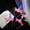 Puesto de Diademas en Mercado Nocturno Accesorios para el Cabello Diadema Luminosa Infantil Empujar Tarjeta de Unicornio Lugar Escénico Productos Populares