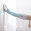Guantes para el hogar cocina limpieza platos manga fina impermeable alargada pvc lavado de ropa antideslizante plástico cuero guantes