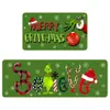 Tapetes de Natal Transfronteiriços, Tapetes de Cozinha Domésticos Absorventes, Conjunto de Duas Peças de Tapetes para os Pés Resistentes a Manchas, Tapetes para Porta de Entrada
