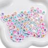 4*7mm acrílico letras em inglês contas soltas DIY feito à mão infantil quebra-cabeça pulseira de contas acessórios de colar