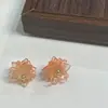 Pendientes Super Hada Bosque de Flores Francés Gardenia, Diseño Exquisito, Pendientes de Nicho, Gama Alta y Suaves
